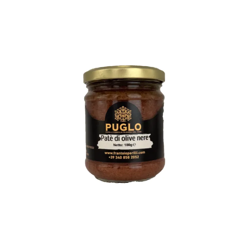 Patè di Olive Nere PUGLO – Autentico Sapore Pugliese 180 gr